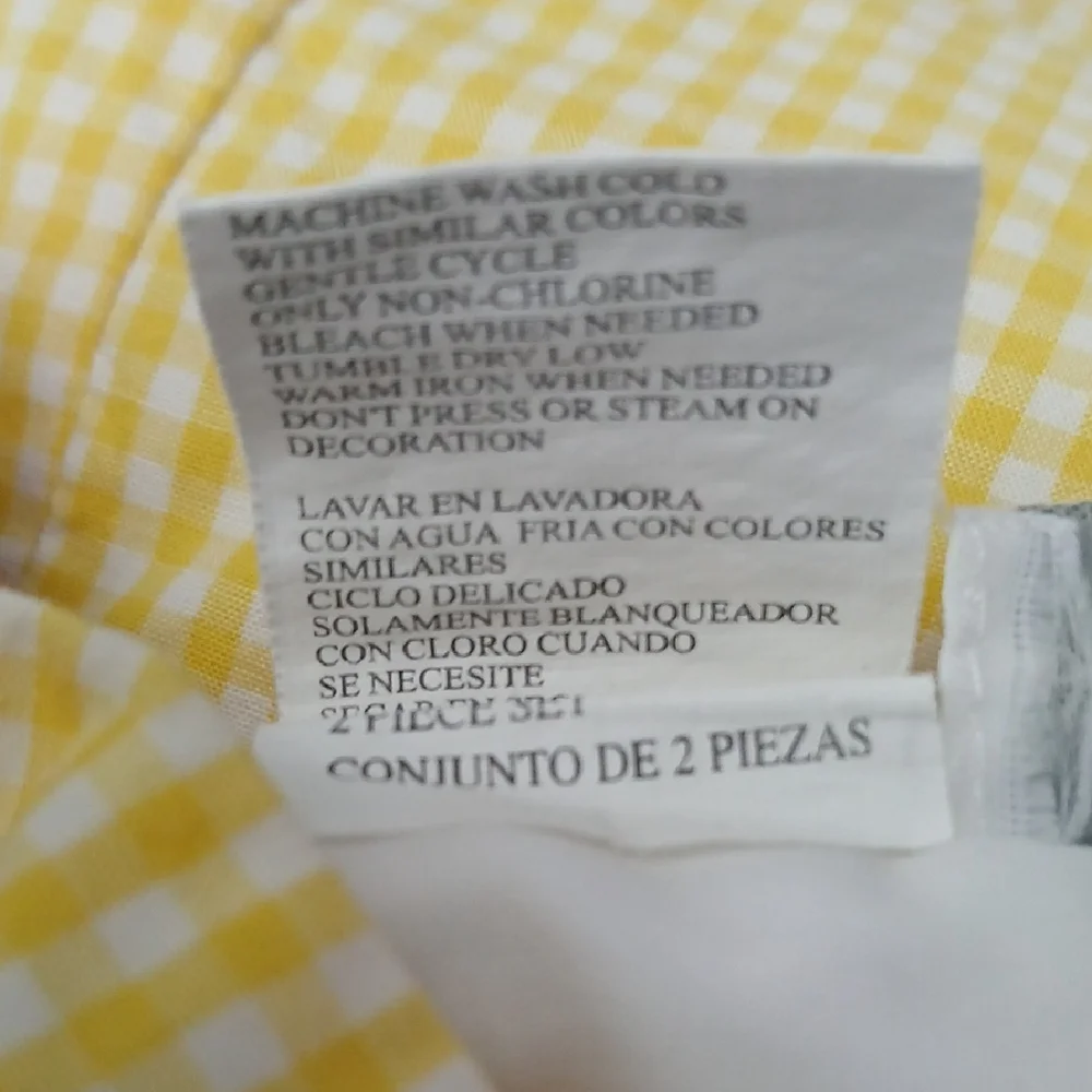 Sophie Rose Yellow Gingham Little Me Blue/White Girls Sun Dresses SZ 18 Mo